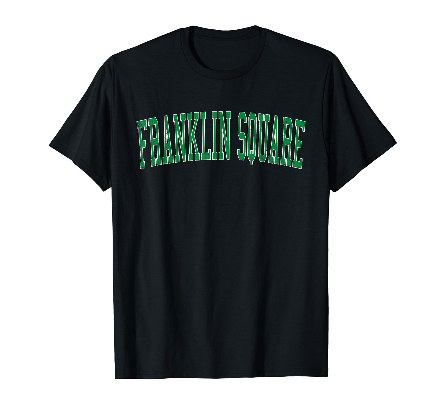 Franklin Distressed Green Varsity T-Shirt - Trendy Graphic Men Women - T-Shirt, Sweatshirt, Hoodie