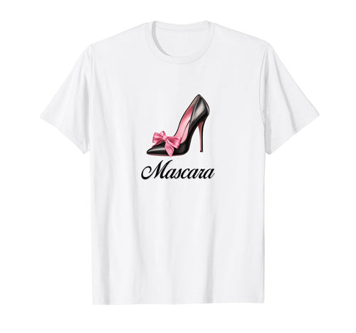 Mascara High Heel Coquette Bow Girlcore T-Shirt - Graphic Print Men Women - T-Shirt, Sweatshirt, Hoodie