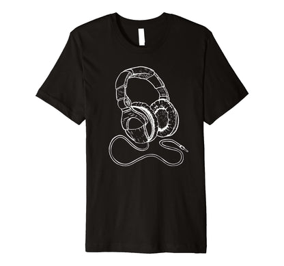 Hip Hop Over Ear Headphones Old School T-Shirt - Graphic Print for Adults - T-Shirt, Sweatshirt, Hoodie