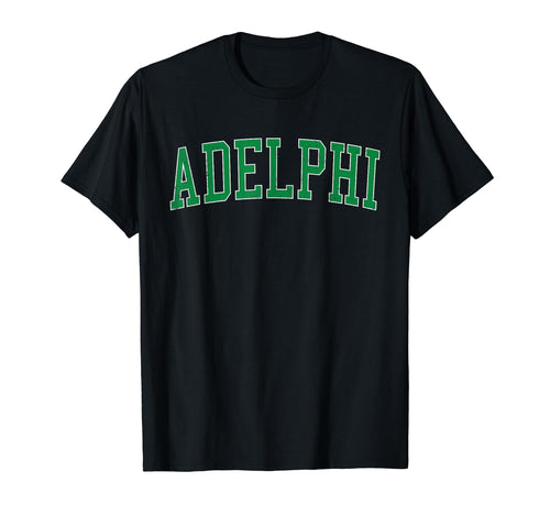Adelphi Md Distressed Green Varsity T-Shirt - Streetwear Style for Adults - T-Shirt, Sweatshirt, Hoodie