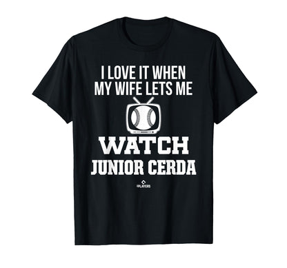 My Wife Lets Me Watch Junior Cerda T-Shirt - Aesthetic Graphic Men Women - T-Shirt, Sweatshirt, Hoodie