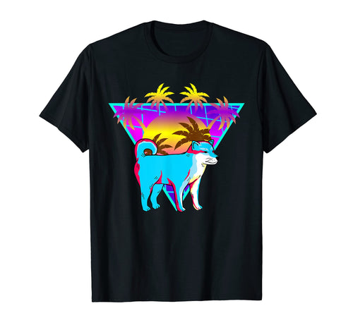 Dog Lover Sunset Vaporwave Japanese T-Shirt - Streetwear Style Unisex - T-Shirt, Sweatshirt, Hoodie