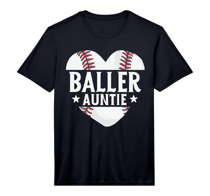 Baseball Aunt Gift Baller Auntie Mothers T-Shirt - Graphic Print Men Women - T-Shirt, Sweatshirt, Hoodie