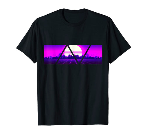 Vaporwave Aesthetic Sunset City T-Shirt - Graphic Print for Adults - T-Shirt, Sweatshirt, Hoodie