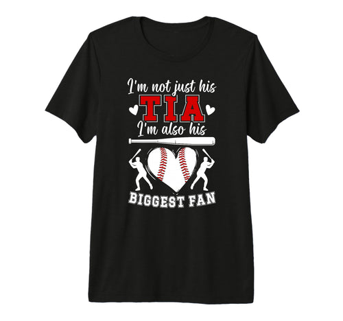 His Biggest Fan Baseball Tia Baseball T-Shirt - Novelty Apparel for Adults - T-Shirt, Sweatshirt, Hoodie
