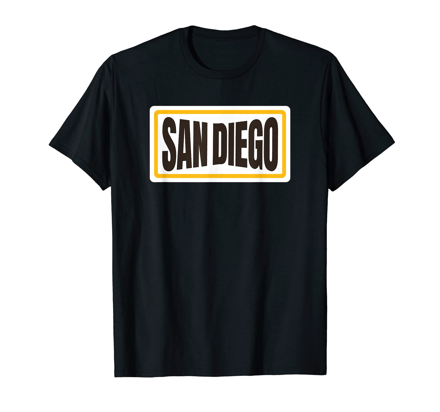 Fun San Diego Brown Yellow Striped San T-Shirt - Unique Graphic Men Women - T-Shirt, Sweatshirt, Hoodie