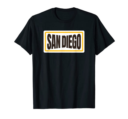 Fun San Diego Brown Yellow Striped San T-Shirt - Unique Graphic Men Women - T-Shirt, Sweatshirt, Hoodie