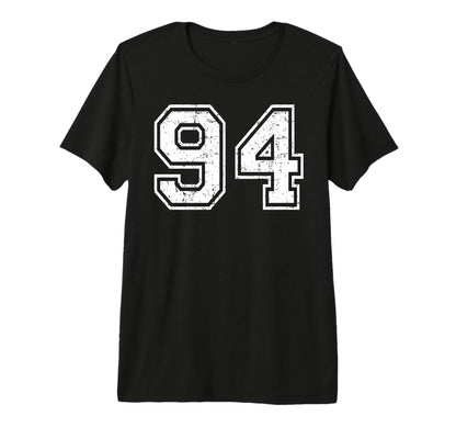 94 Number Ninety Four Team Sports T-Shirt - Aesthetic Graphic for Adults - T-Shirt, Sweatshirt, Hoodie