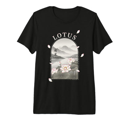 Lotus Aesthetic Japanese 80S 90S T-Shirt - Fun Novelty Design for Adults - T-Shirt, Sweatshirt, Hoodie