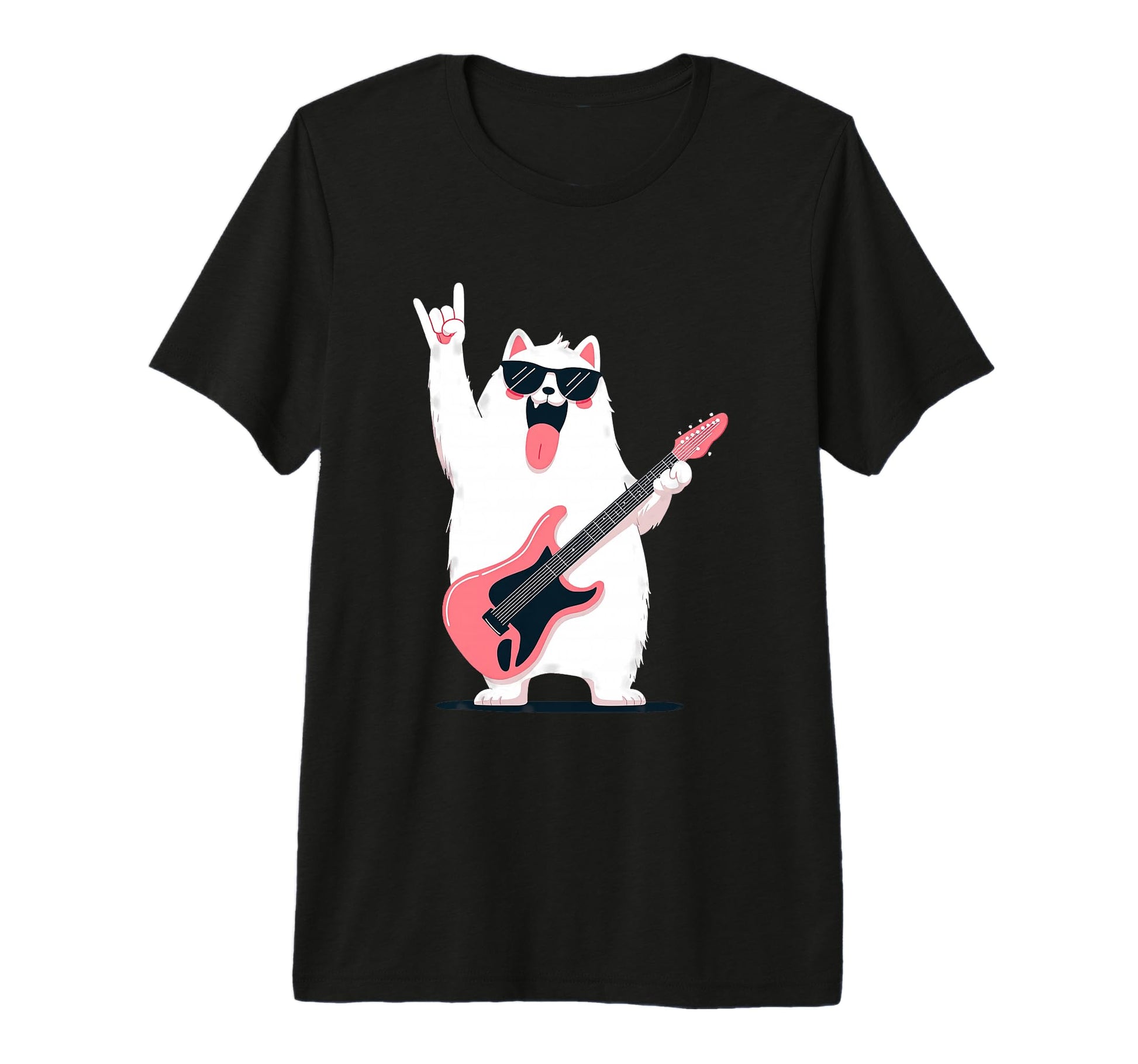 Funny Rock Dog Guitar Playing Animal T-Shirt - Fun Novelty Design Unisex - T-Shirt, Sweatshirt, Hoodie