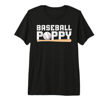 Mens Baseball Poppy Proud Grandpa T-Shirt - Novelty Apparel for Adults - T-Shirt, Sweatshirt, Hoodie
