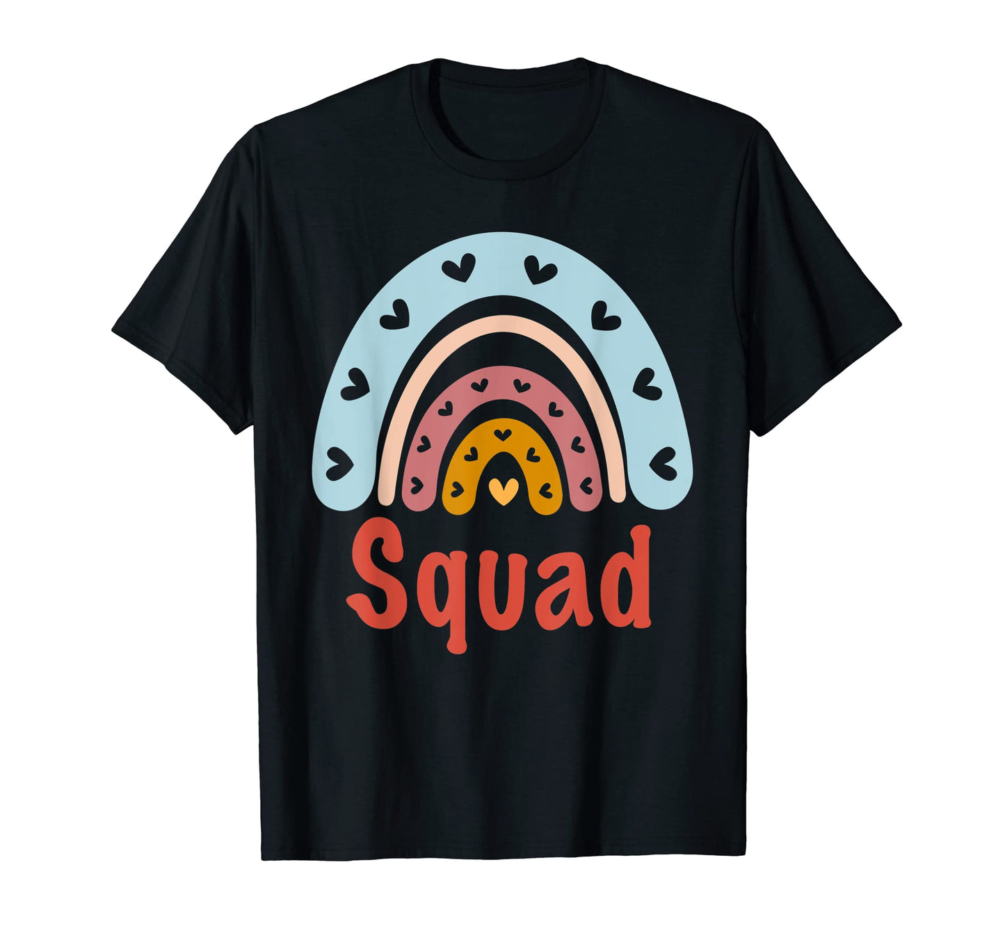 Squad Birthday Rainbow Boho Squad T-Shirt - Graphic Print for Adults - T-Shirt, Sweatshirt, Hoodie