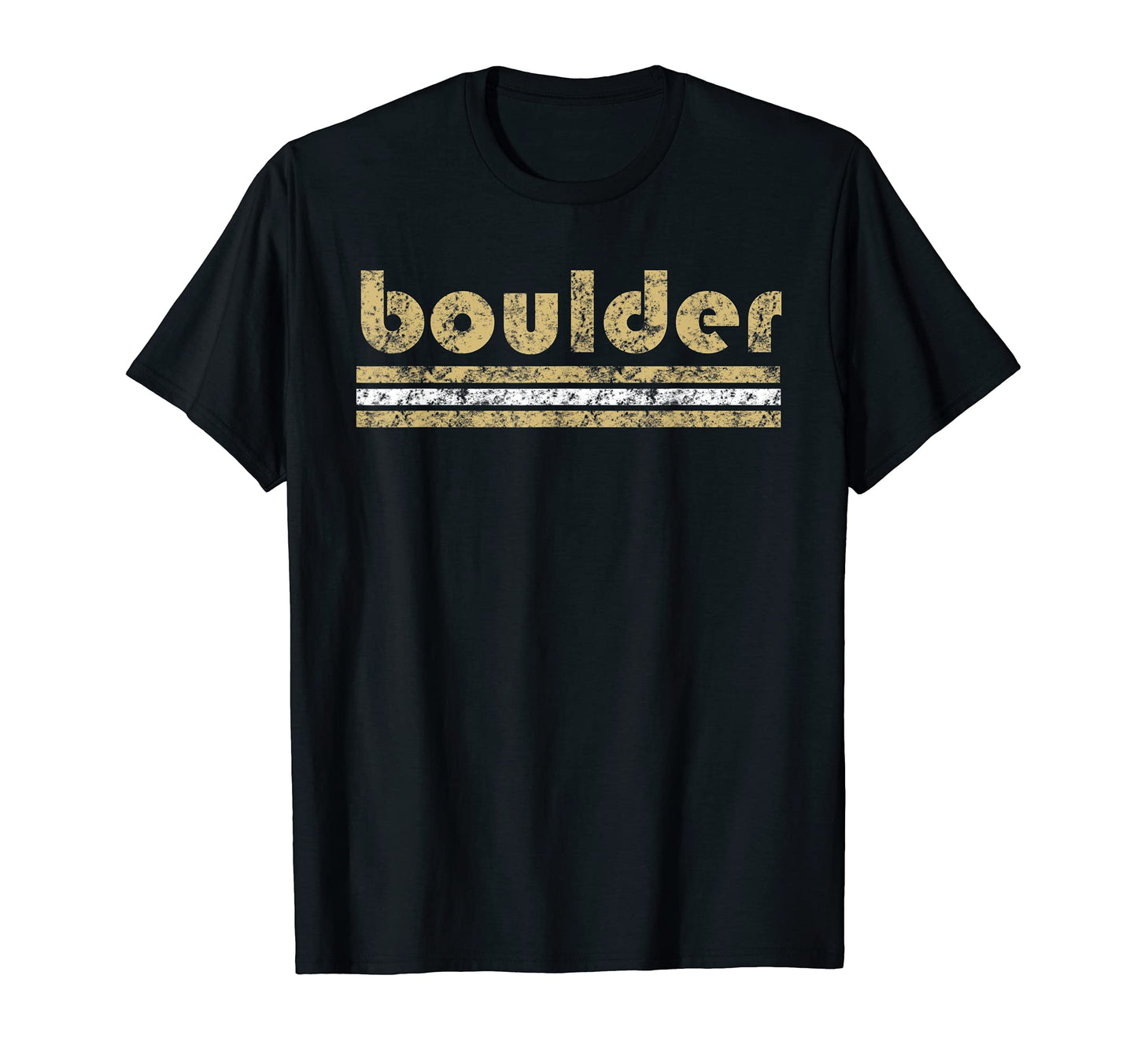Boulder Colorado Three Stripe T-Shirt - Streetwear Style for Adults - T-Shirt, Sweatshirt, Hoodie