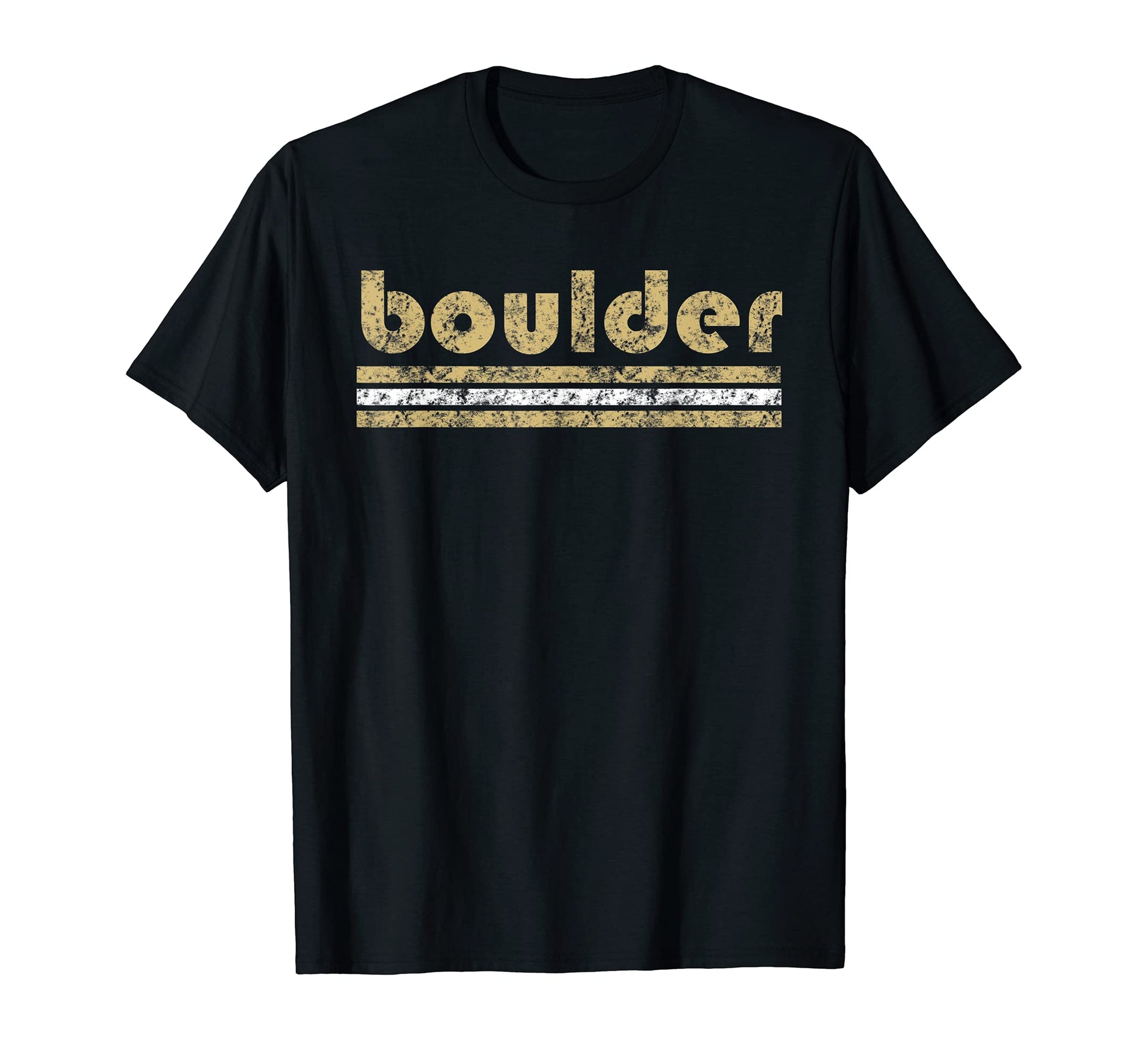 Boulder Colorado Three Stripe T-Shirt - Streetwear Style for Adults - T-Shirt, Sweatshirt, Hoodie