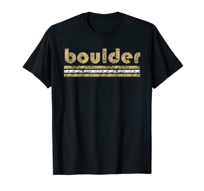 Boulder Colorado Three Stripe T-Shirt - Streetwear Style for Adults - T-Shirt, Sweatshirt, Hoodie