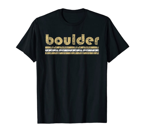 Boulder Colorado Three Stripe T-Shirt - Streetwear Style for Adults - T-Shirt, Sweatshirt, Hoodie