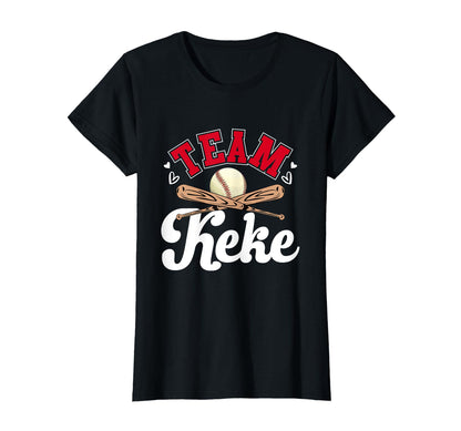 Team Keke Mothers Day Baseball Softball T-Shirt - Trendy Graphic Men Women - T-Shirt, Sweatshirt, Hoodie