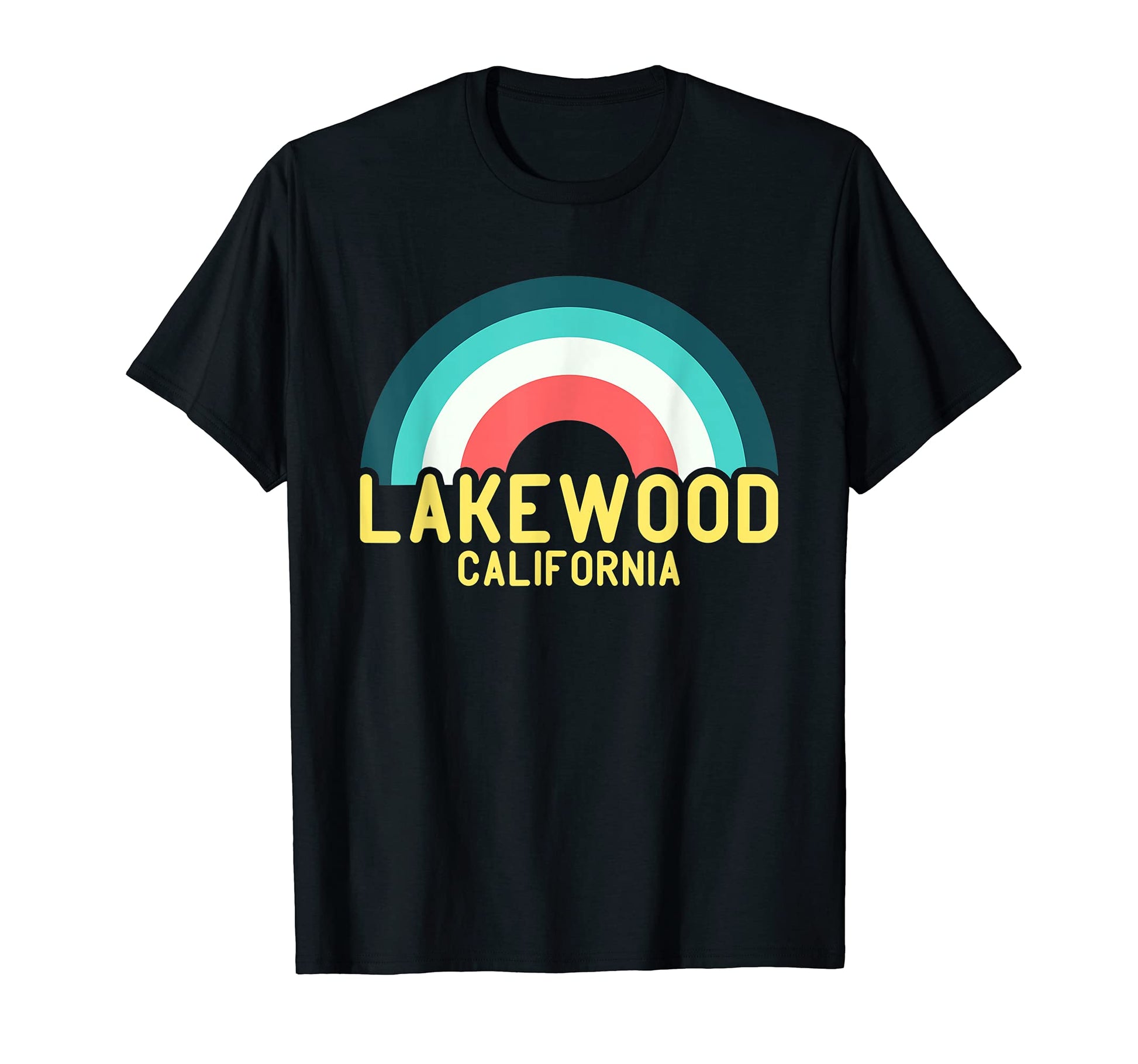 Lakewood California Rainbow T-Shirt - Custom Art Print Unisex - T-Shirt, Sweatshirt, Hoodie