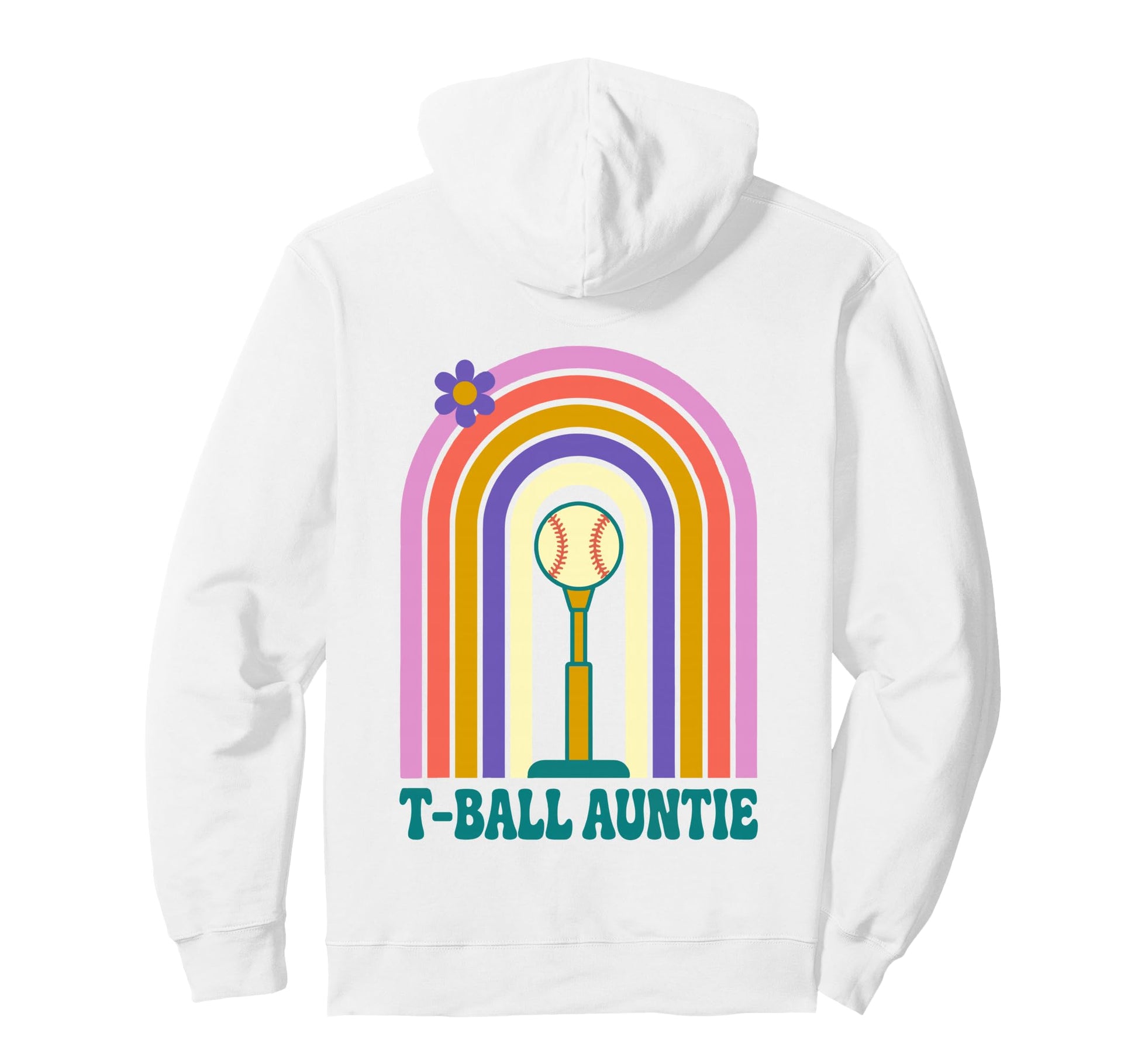 Funny T Ball Auntie Softball Ball T Hoodie - Custom Art Print for Adults - T-Shirt, Sweatshirt, Hoodie