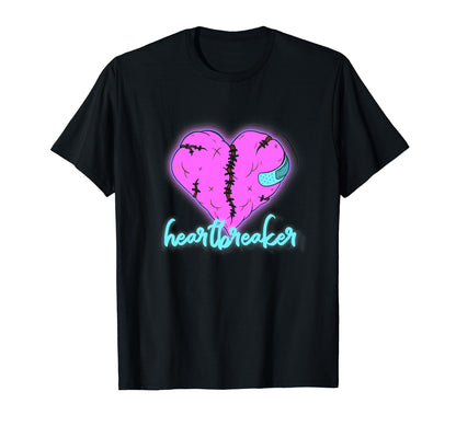 Heartbreaker Stitched Heart Vaporwave T-Shirt - Minimalist Print Unisex - T-Shirt, Sweatshirt, Hoodie