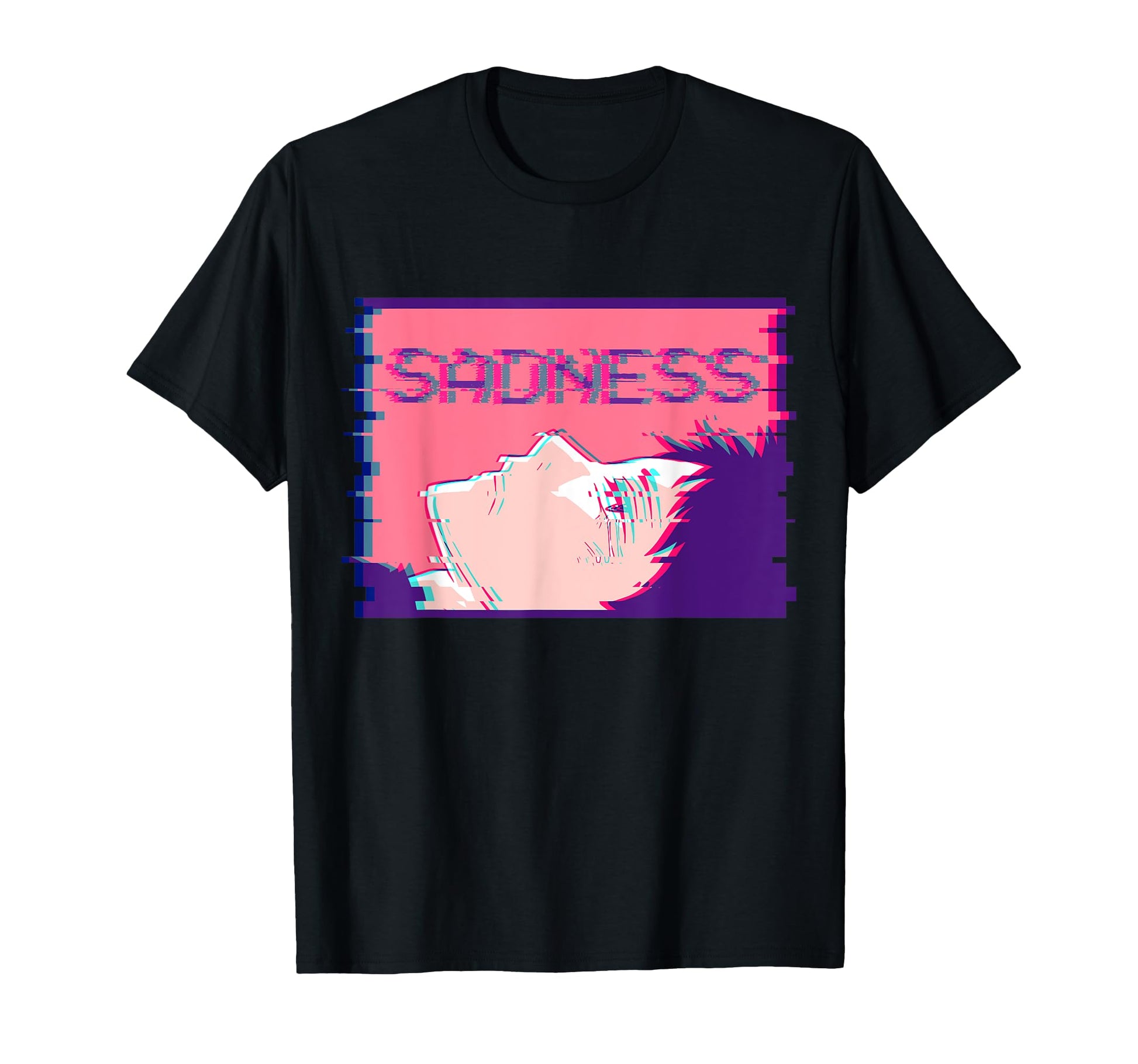 Japanese Aesthetic Vaporwave Sad Anime T-Shirt - Fun Novelty Design Unisex - T-Shirt, Sweatshirt, Hoodie