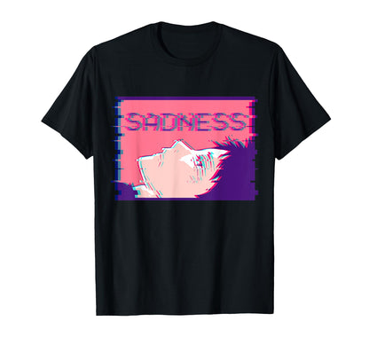 Japanese Aesthetic Vaporwave Sad Anime T-Shirt - Fun Novelty Design Unisex - T-Shirt, Sweatshirt, Hoodie