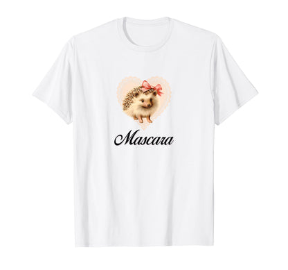 Mascara Hedgehog Coquette Bow Girlcore T-Shirt - Trendy Graphic Men Women - T-Shirt, Sweatshirt, Hoodie