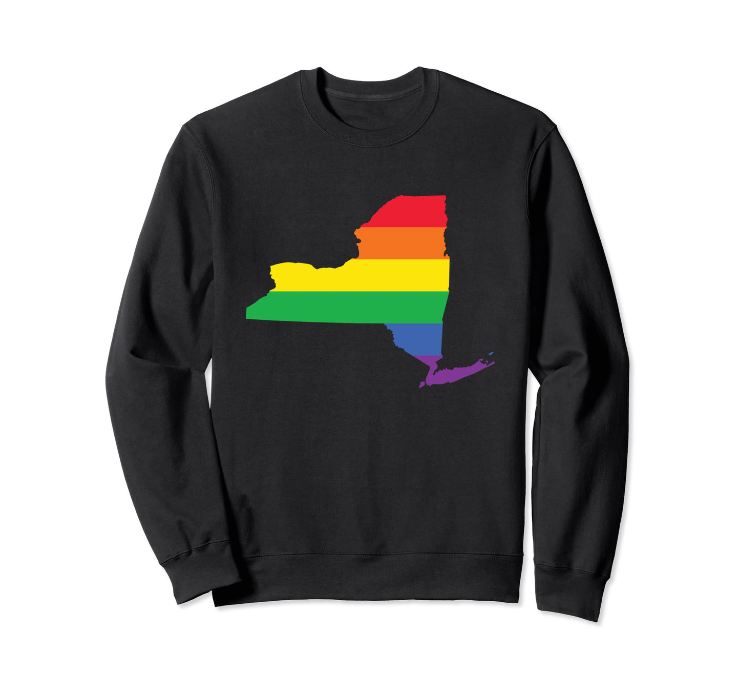 New York Lgbtq Rainbow Flag Gay Pride Sweatshirt - Minimalist Print Unisex - T-Shirt, Sweatshirt, Hoodie