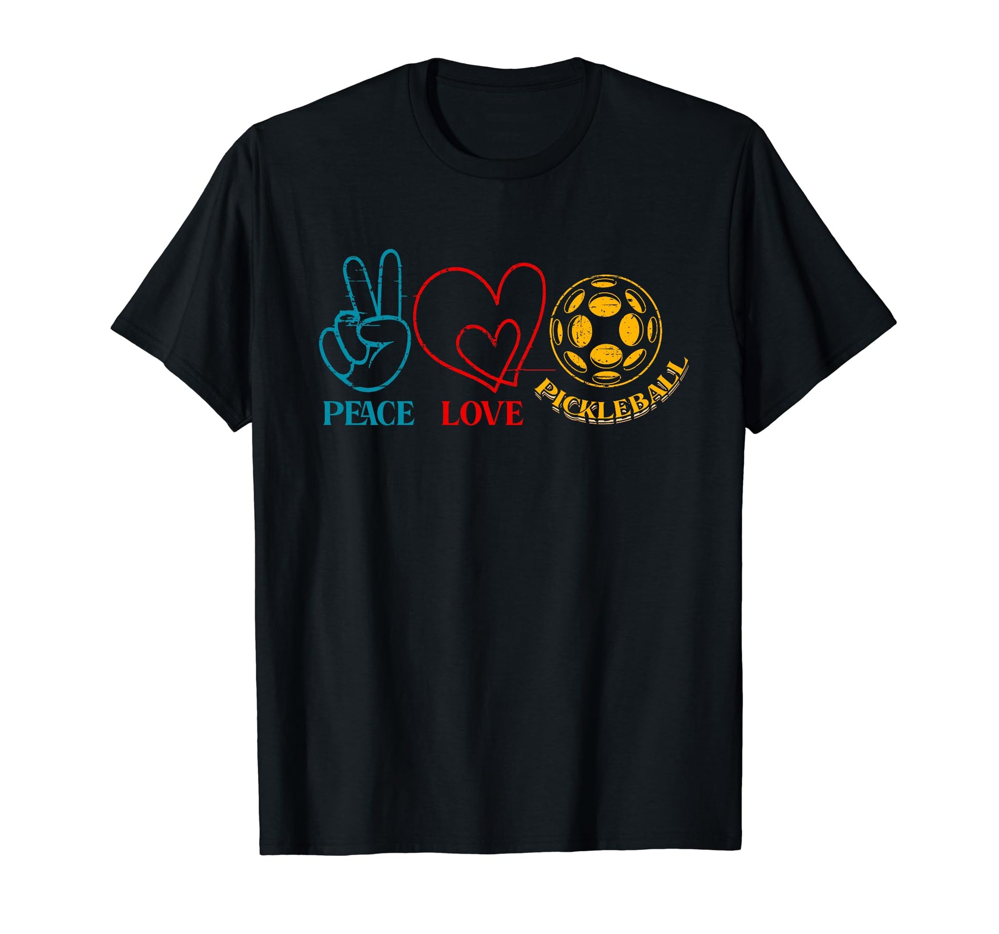 Pickleball Peace Love And Pickleball T-Shirt - Novelty Apparel Unisex - T-Shirt, Sweatshirt, Hoodie
