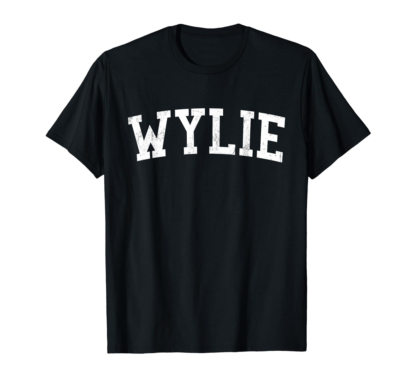 Wylie Tx Distressed White Varsity T-Shirt - Minimalist Print Unisex - T-Shirt, Sweatshirt, Hoodie