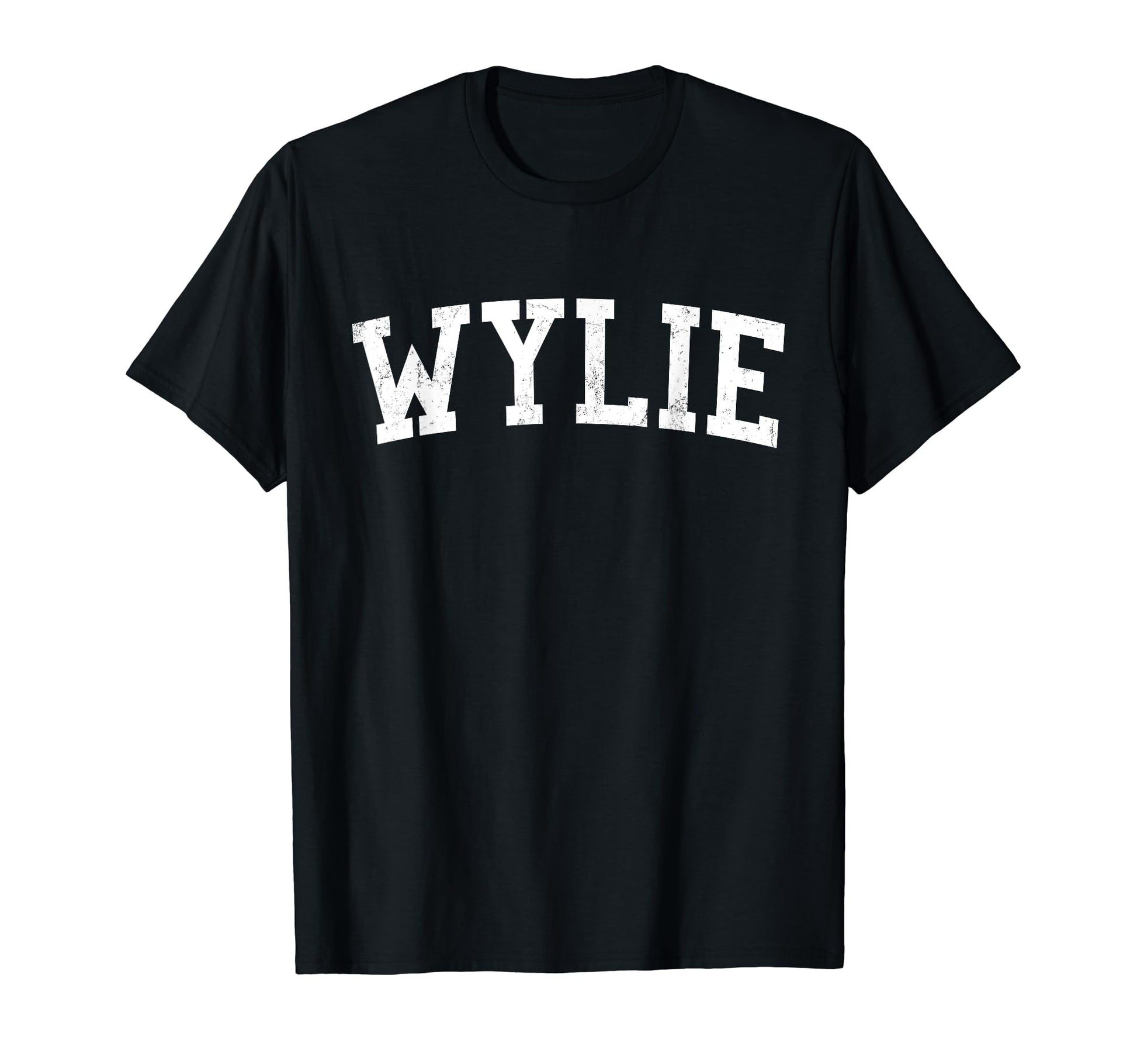 Wylie Tx Distressed White Varsity T-Shirt - Minimalist Print Unisex - T-Shirt, Sweatshirt, Hoodie