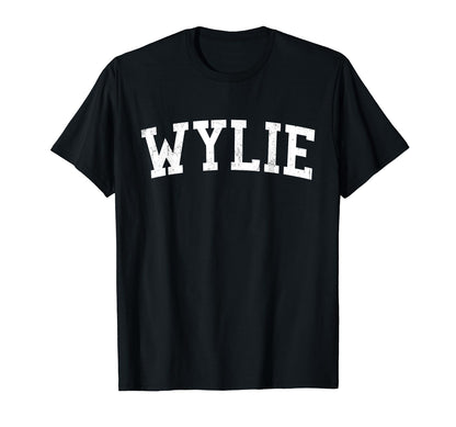 Wylie Tx Distressed White Varsity T-Shirt - Minimalist Print Unisex - T-Shirt, Sweatshirt, Hoodie