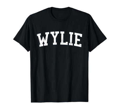 Wylie Tx Distressed White Varsity T-Shirt - Minimalist Print Unisex - T-Shirt, Sweatshirt, Hoodie