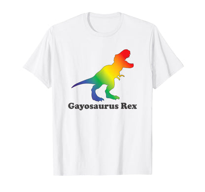 Gay Dinosaur Gay Pride Rainbow Funny T-Shirt - Custom Art Print Men Women - T-Shirt, Sweatshirt, Hoodie