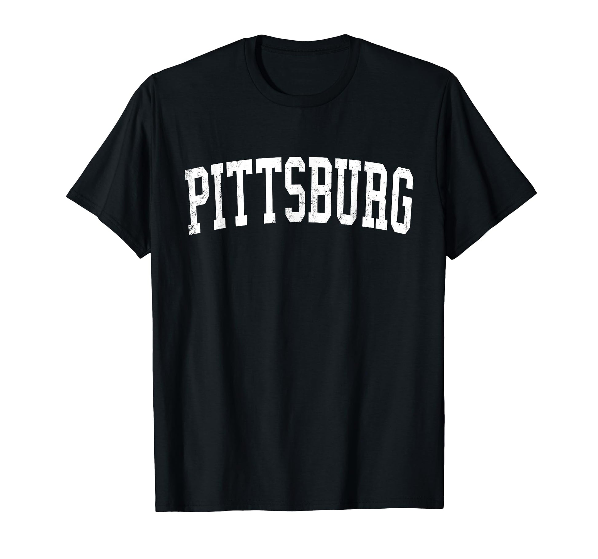 Pittsburg Ks Distressed White Varsity T-Shirt - Trendy Graphic Men Women - T-Shirt, Sweatshirt, Hoodie