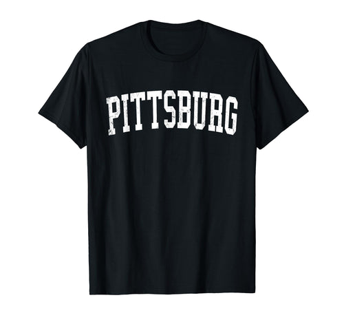 Pittsburg Ks Distressed White Varsity T-Shirt - Trendy Graphic Men Women - T-Shirt, Sweatshirt, Hoodie