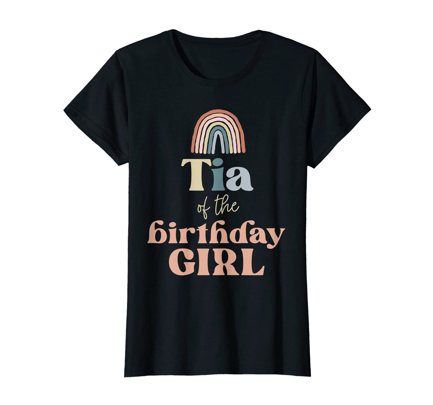 Womens Tia Birthday Boho Rainbow Party T-Shirt - Unique Graphic Unisex - T-Shirt, Sweatshirt, Hoodie
