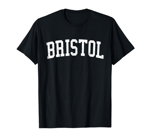 Bristol Va Distressed White Varsity T-Shirt - Novelty Apparel Men Women - T-Shirt, Sweatshirt, Hoodie