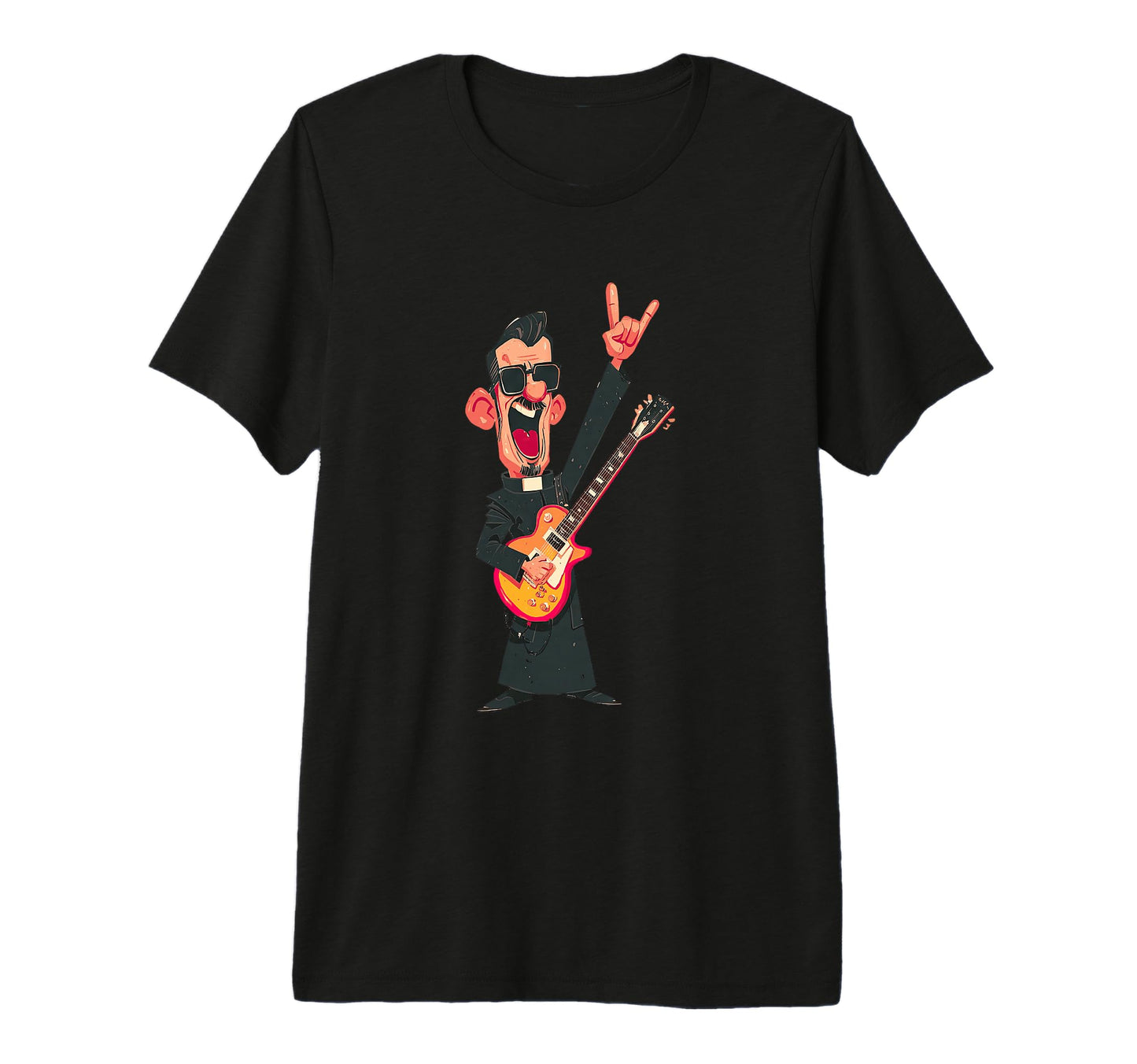 Rockstar Priest Sunglasses Electric T-Shirt - Fun Novelty Design Unisex - T-Shirt, Sweatshirt, Hoodie