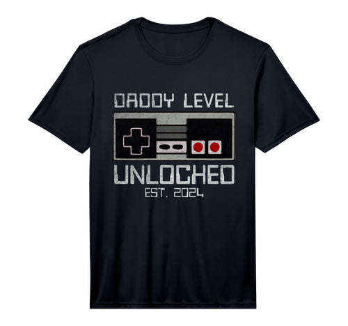 Mens Daddy Level Unlocked 2024 T-Shirt - Fun Novelty Design for Adults - T-Shirt, Sweatshirt, Hoodie