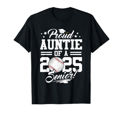 Proud Auntie 2025 Senior Graduate T-Shirt - Custom Art Print Men Women - T-Shirt, Sweatshirt, Hoodie