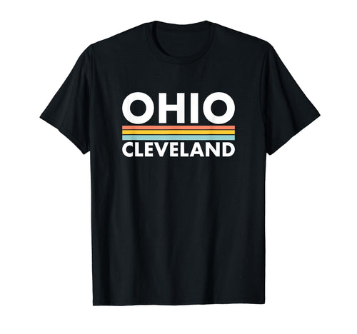 Ohio Cleveland Stripes T-Shirt - Custom Art Print Unisex - T-Shirt, Sweatshirt, Hoodie