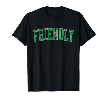 Friendly Md Distressed Green Varsity T-Shirt - Custom Art Print Men Women - T-Shirt, Sweatshirt, Hoodie