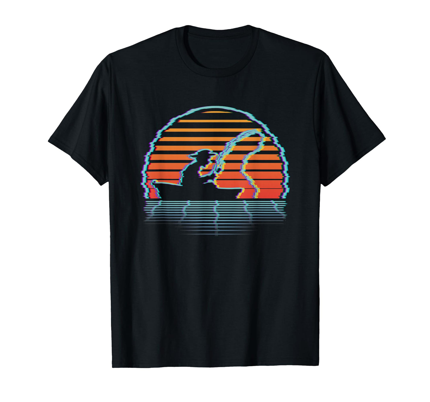 Fishing Vaporwave Fisherman Aesthetic T-Shirt - Minimalist Print for Adults - T-Shirt, Sweatshirt, Hoodie