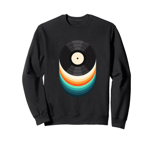 Vinyl Record Rainbow Flow Art Music Sweatshirt - Fun Novelty Design Unisex - T-Shirt, Sweatshirt, Hoodie