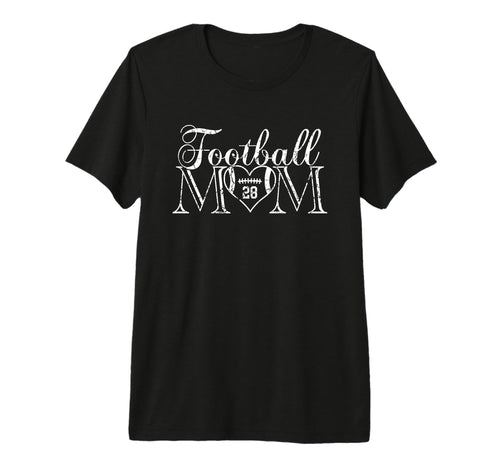 Football Mom Number 28 Football T-Shirt - Fun Novelty Design for Adults - T-Shirt, Sweatshirt, Hoodie