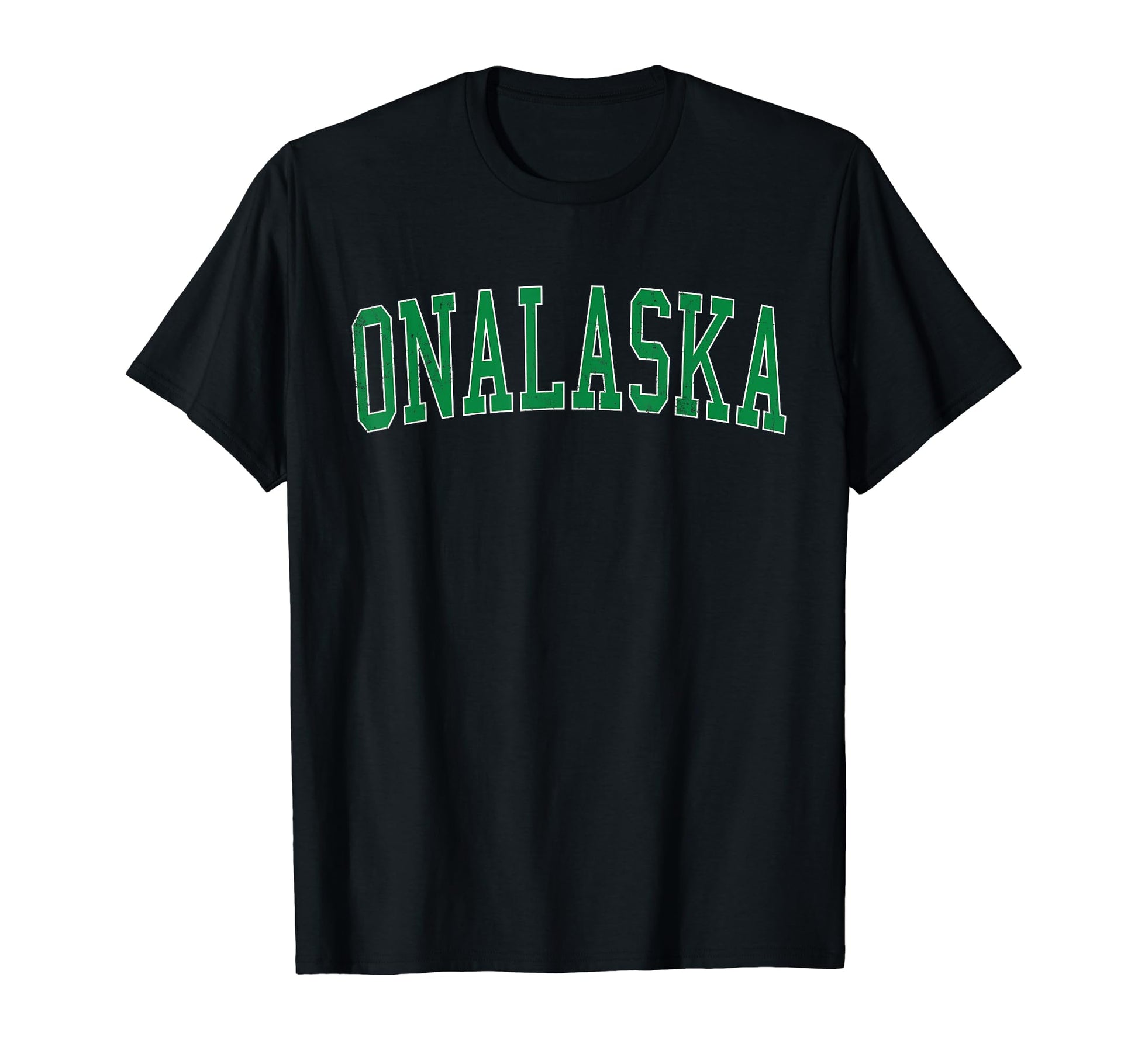 Onalaska Wi Distressed Green Varsity T-Shirt - Minimalist Print for Adults - T-Shirt, Sweatshirt, Hoodie