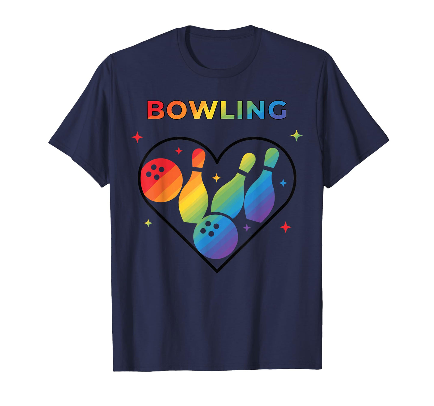 Bowling Shirts Bowling Love Rainbow T-Shirt - Minimalist Print Men Women - T-Shirt, Sweatshirt, Hoodie