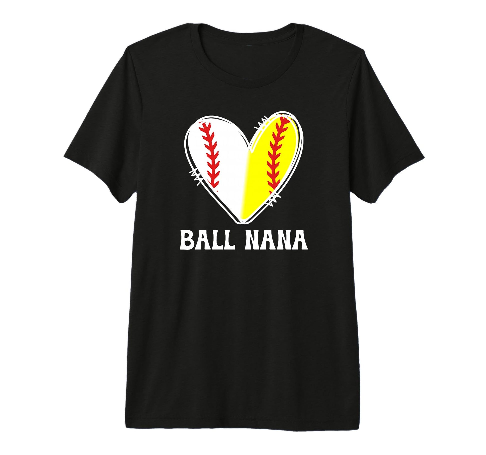 Ball Nana Heart Baseball T-Shirt - Casual Everyday Wear for Adults - T-Shirt, Sweatshirt, Hoodie