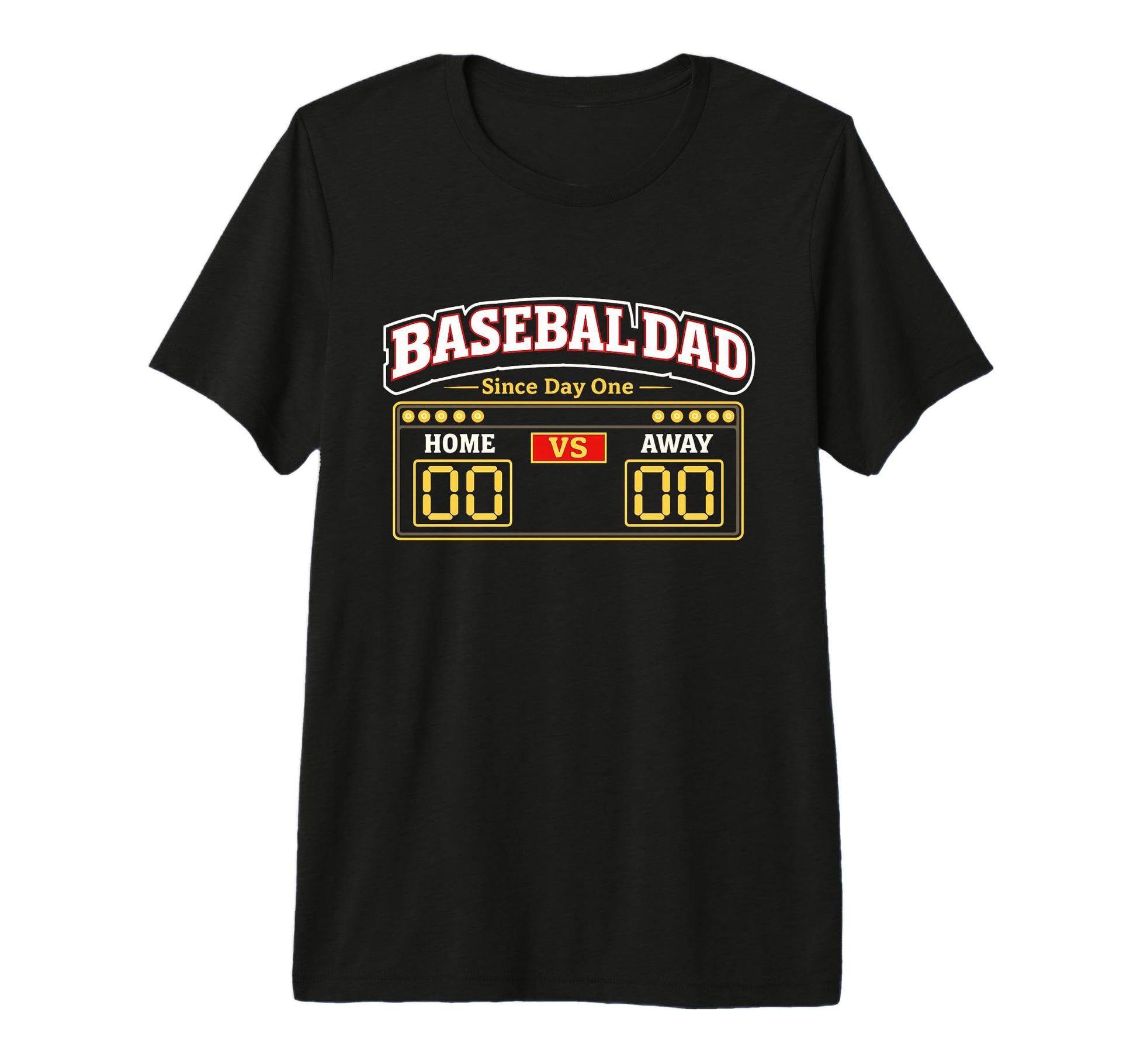 Mens Funny Baseball Dad Since Day One T-Shirt - Novelty Apparel Men Women - T-Shirt, Sweatshirt, Hoodie